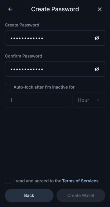 Create Password